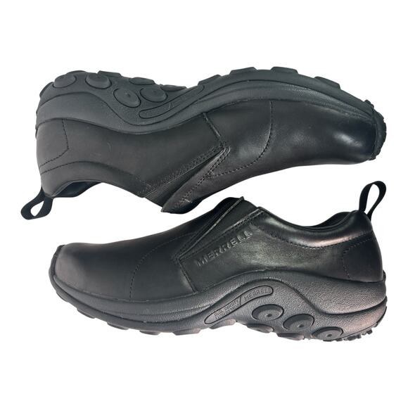 Merrell Mens Size 9.5 US Jungle Moc Black Leather Walking Shoes J17199 main image 8
